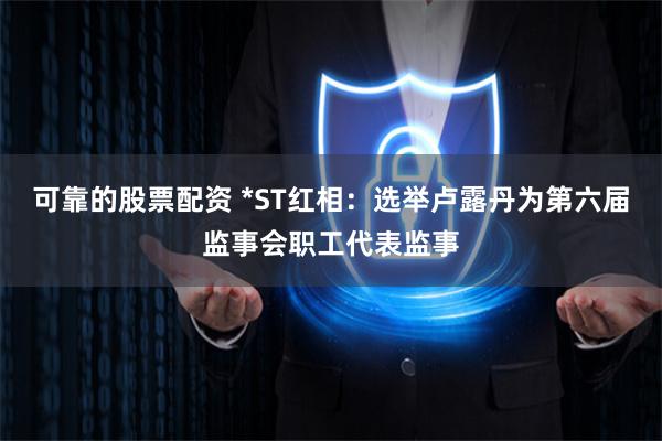 可靠的股票配资 *ST红相：选举卢露丹为第六届监事会职工代表监事