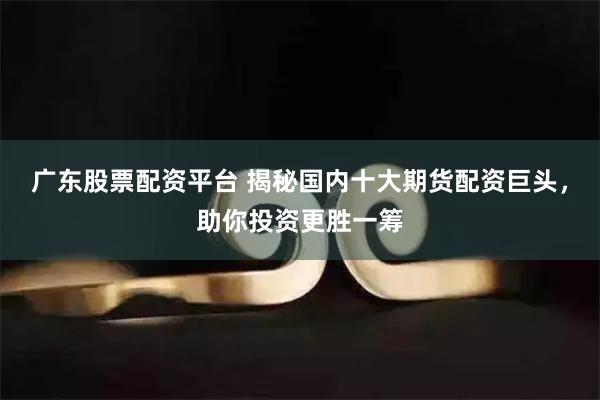 广东股票配资平台 揭秘国内十大期货配资巨头，助你投资更胜一筹